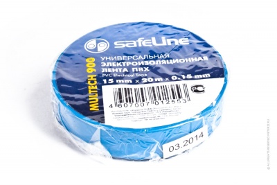 Изолента SAFELINE 15мм*20м синий