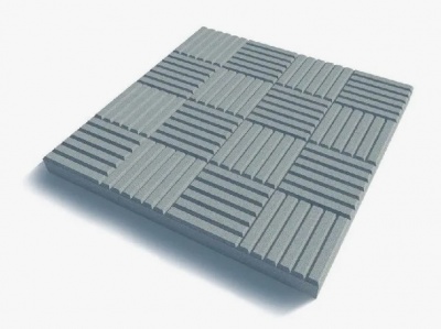 Тротуарная плитка Паркет серая 300*300*30 мм/1 шт (132) Б