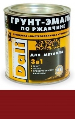 Грунт-Эмаль по ржавчине 3в1 винно-крас.DALI, 0,75л