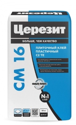 Церезит клей эластичный для плитки СМ16, 25 кг