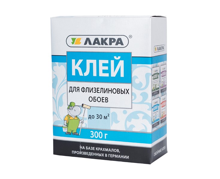 Клей Лакра для флизелиновых обоев 300г, Россия
