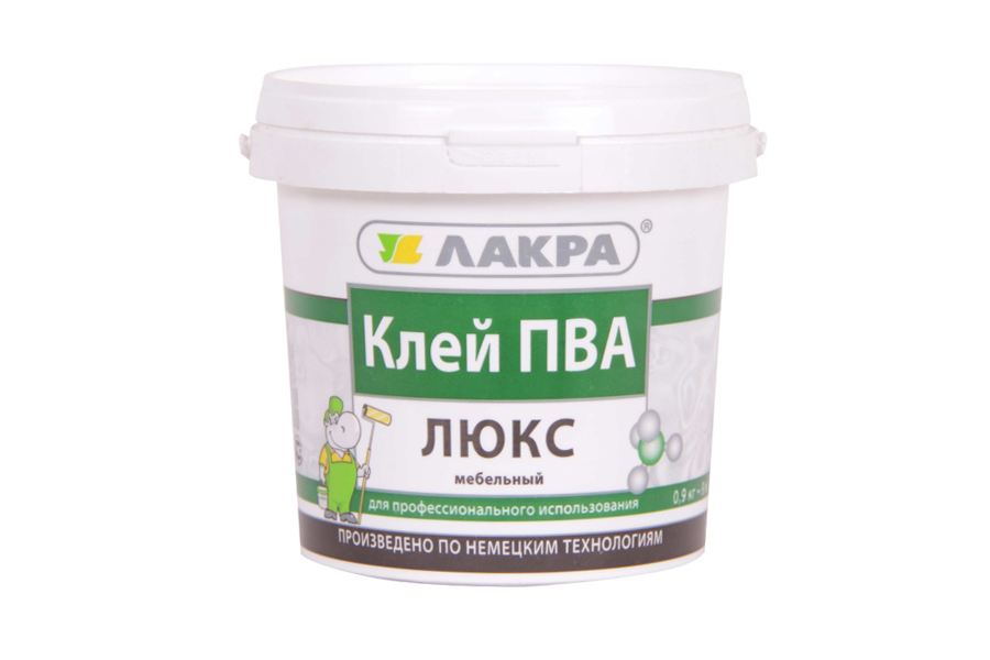 Клей ПВА мебельный Люкс 0,9кг, ЛАКРА