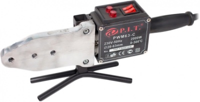 Паяльник эл. для пл/труб P.I.T PWM43-С1 (1,2кВт,t0-300°,нас.20,25,32,40мм,мет.кейс)