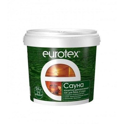 Лак защитн. для дерева Eurotex-Сауна 0,9кг