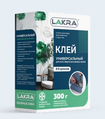 Клей Лакра для всех видов обоев универсальный 300г, Россия