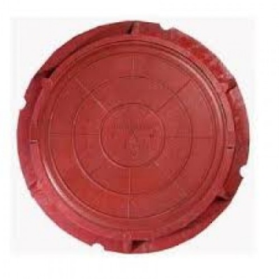 Люк полимерный легкий малый, 30 кН красный