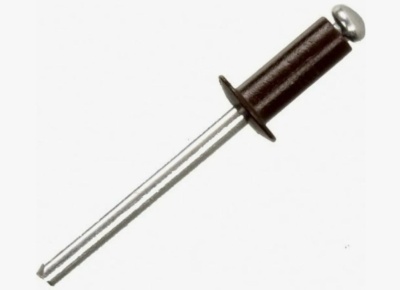 Заклепка 4,0х10 алюм/ст RAL 8017 коричневая (50 шт) фасовка