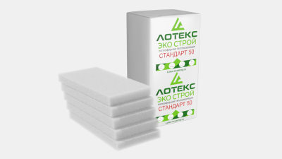 Утеплитель ЛОТЕКС ЭКО СТРОЙ STANDART 1200*600*1000мм (5шт/уп) 0,72 м2, 0,36 м.3